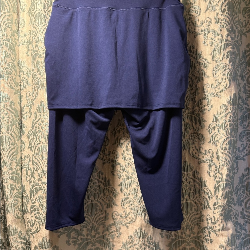 Navy Blue Skirted Leggings